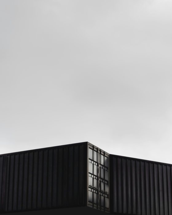 Black storage container